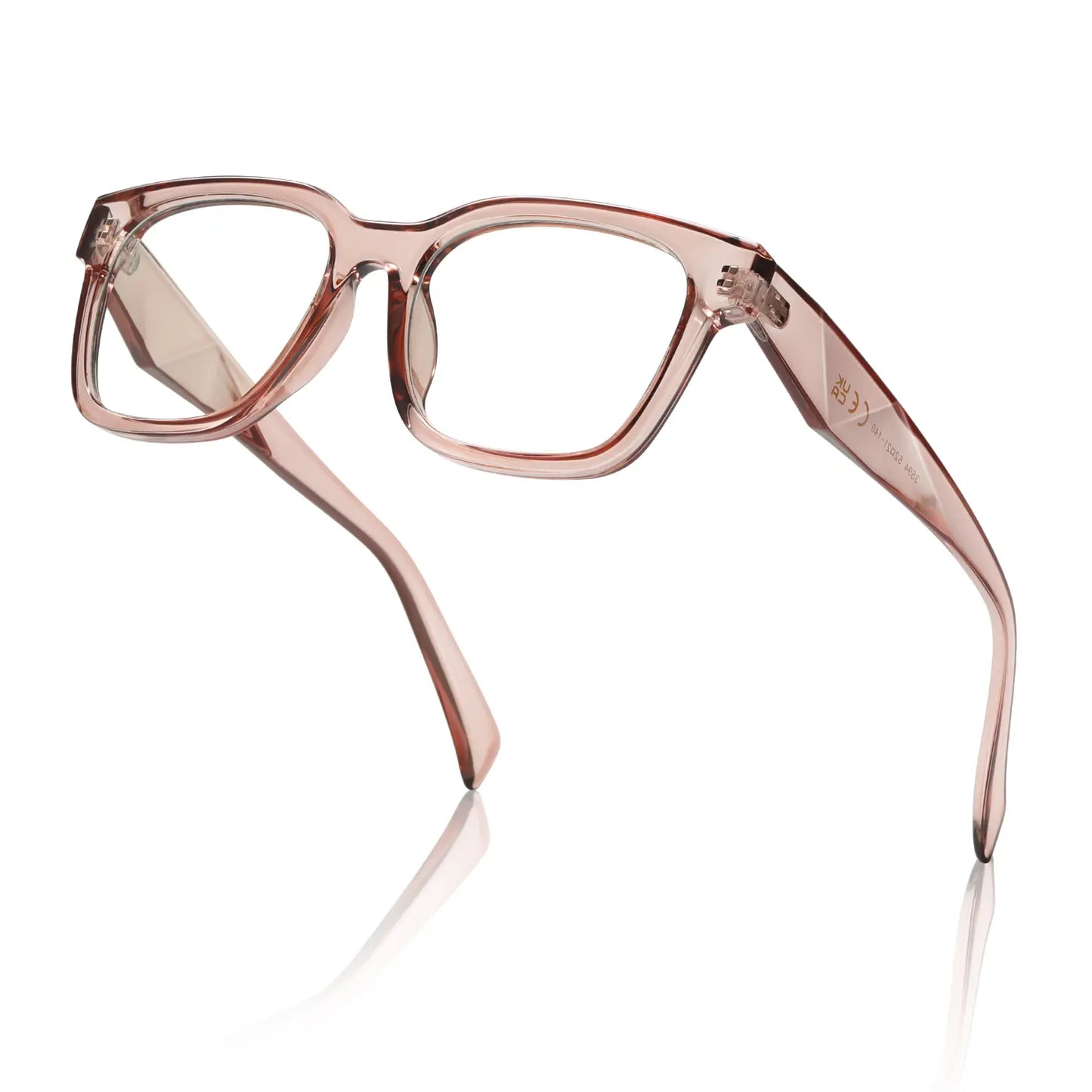 Kimorn Women's Blue Light Blocking UV400 Protection Glasses - Premium Eyewear with Angular Frame, Sleek Anti-Light Design, Lightweight Non-Prescription Fashion Accessories for Work and Daily Screen Use