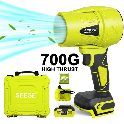 Seese Turbo Jet Blower - Cordless Leaf Blower with Pure Copper Motor for Car Drying, Handheld Snow Blower, and Air Duster for Home Improvement and Garden Maintenance, Ideal for Holiday Gifts