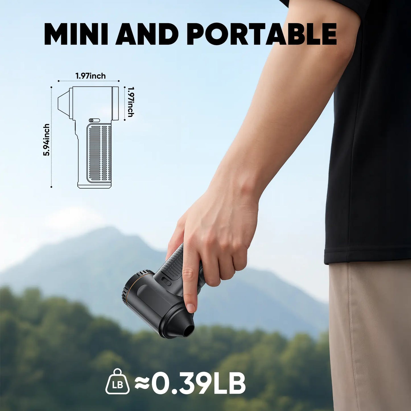 SHEKAR Rechargeable Cordless Electric Air Duster with Adjustable Gears - Portable Mini Turbo Jet Fan for Effective Cleaning of Keyboards, PCs, Cars, Homes, and Outdoor Spaces