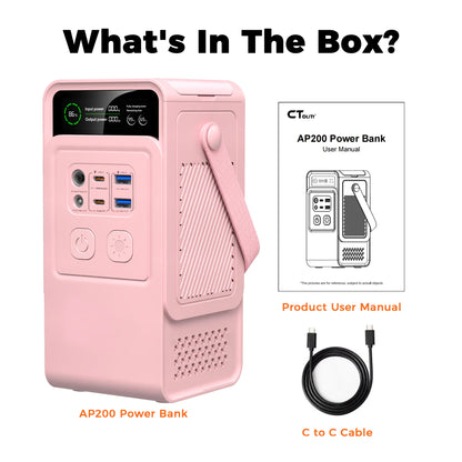 [Dealsforyoudays]Ctolity AP200 Portable Power Bank 192Wh 200W Lifepo4 Battery 3000+ Cycle 140W Ultra Fast Charging LED DC Solar 150W