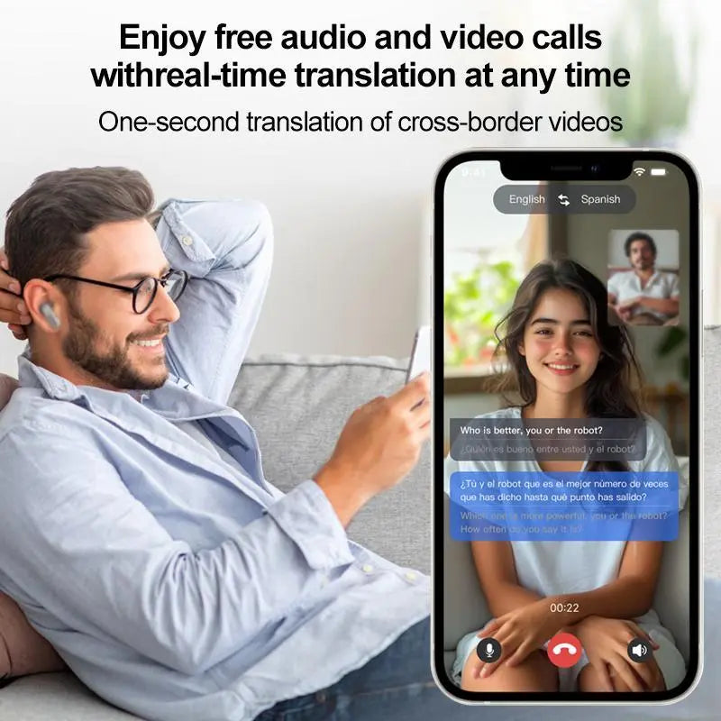 HYUNDAI HY-Q18 Pro Bluetooth Wireless Earbuds with Full-Color Touch Display, Support Translation via Mobile App, Smart Headphones for Music & Calls, Compatible with Android & Ios