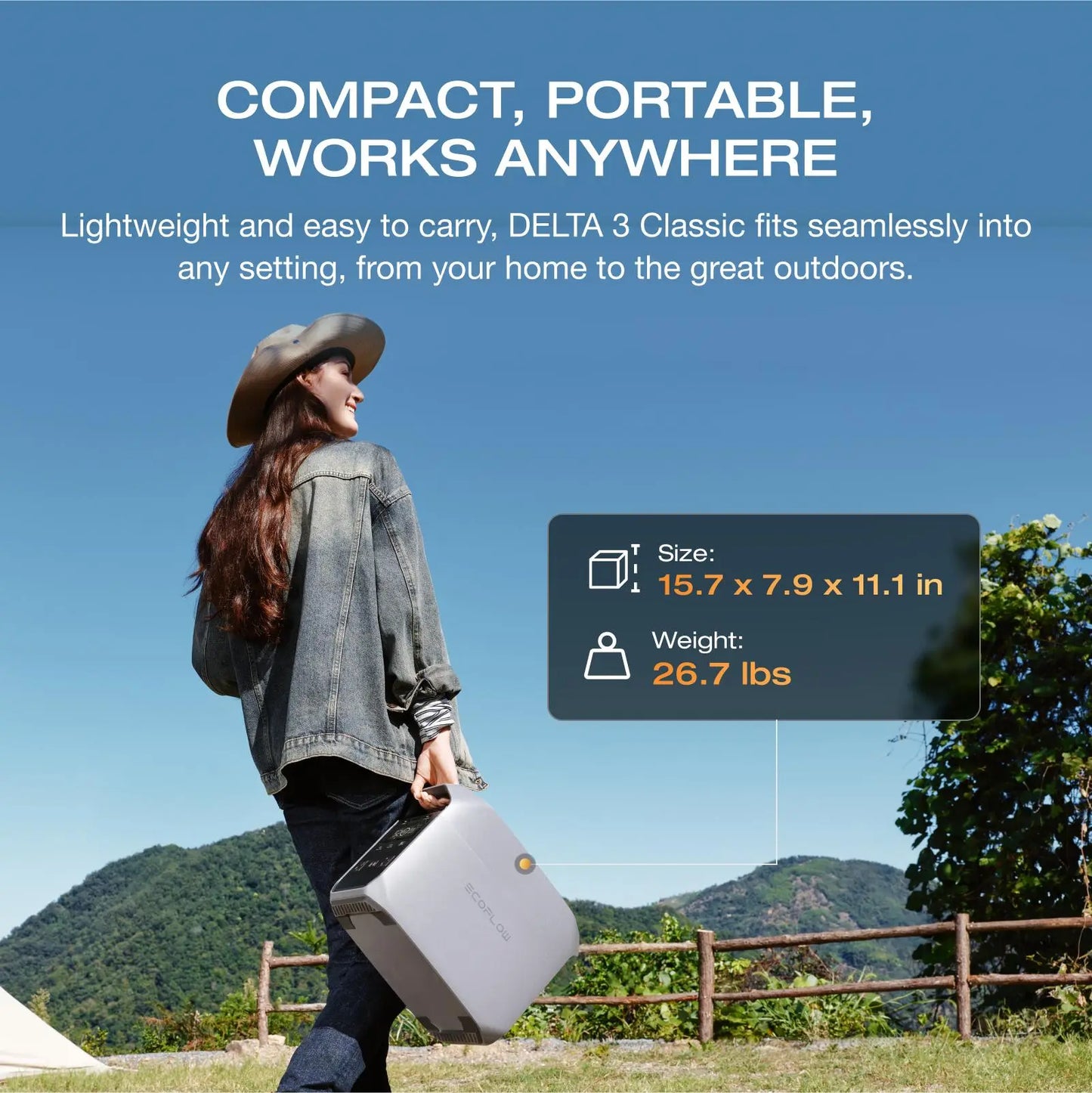 [LIVE] ECOFLOW DELTA 3 Classic Portable Power Station with 160 or 220W Solar Panel, Solar Charging, Lifepo4 Battery, 1800W AC/100W USB-C Output
