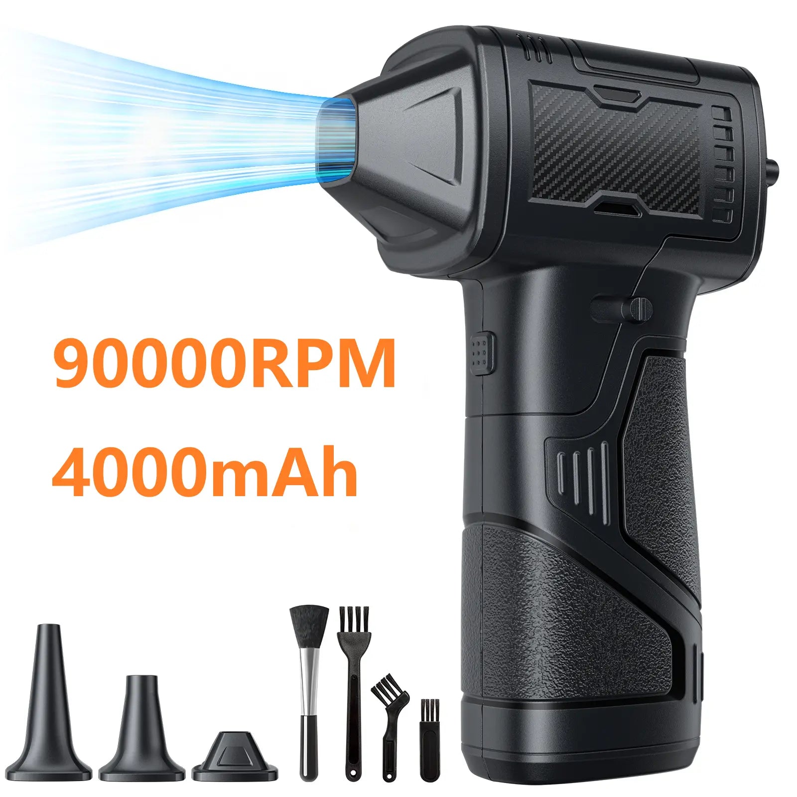 SHEKAR Rechargeable Cordless Electric Air Duster with Adjustable Gears - Portable Mini Turbo Jet Fan for Effective Cleaning of Keyboards, PCs, Cars, Homes, and Outdoor Spaces