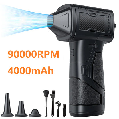 SHEKAR Rechargeable Cordless Electric Air Duster with Adjustable Gears - Portable Mini Turbo Jet Fan for Effective Cleaning of Keyboards, PCs, Cars, Homes, and Outdoor Spaces