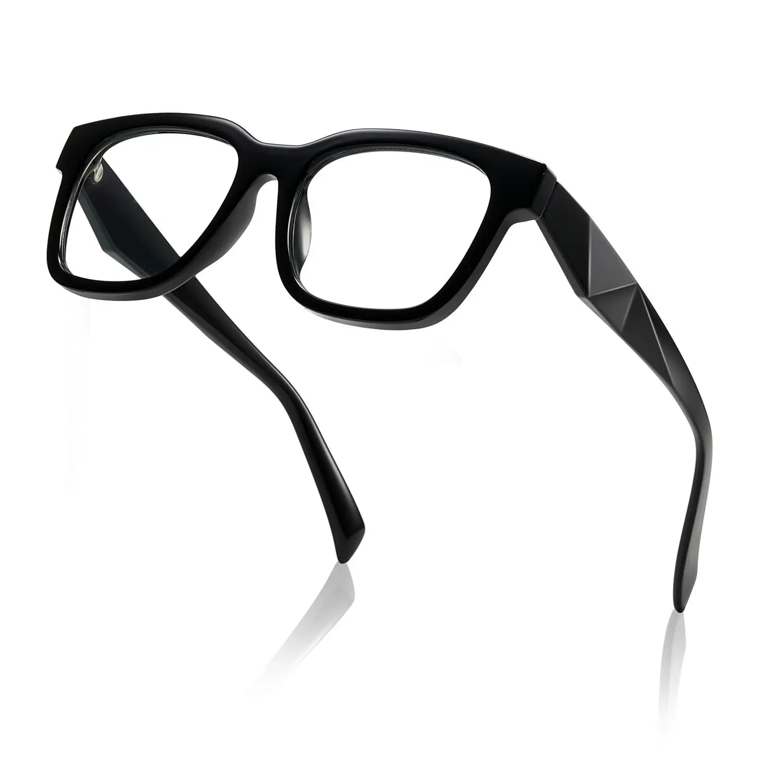 Kimorn Women's Blue Light Blocking UV400 Protection Glasses - Premium Eyewear with Angular Frame, Sleek Anti-Light Design, Lightweight Non-Prescription Fashion Accessories for Work and Daily Screen Use