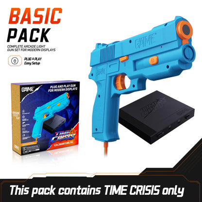 GAIME Advanced AI Vision Light Gun System | No Extra Sensors Needed, Official Time Crisis & NAMCO Arcade Games, Plug&Play Motion Shooting Controller for Living Room Arcade Entertainment