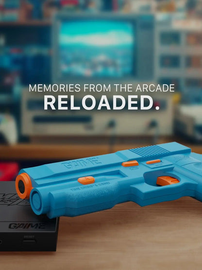 GAIME Advanced AI Vision Light Gun System | No Extra Sensors Needed, Official Time Crisis & NAMCO Arcade Games, Plug&Play Motion Shooting Controller for Living Room Arcade Entertainment