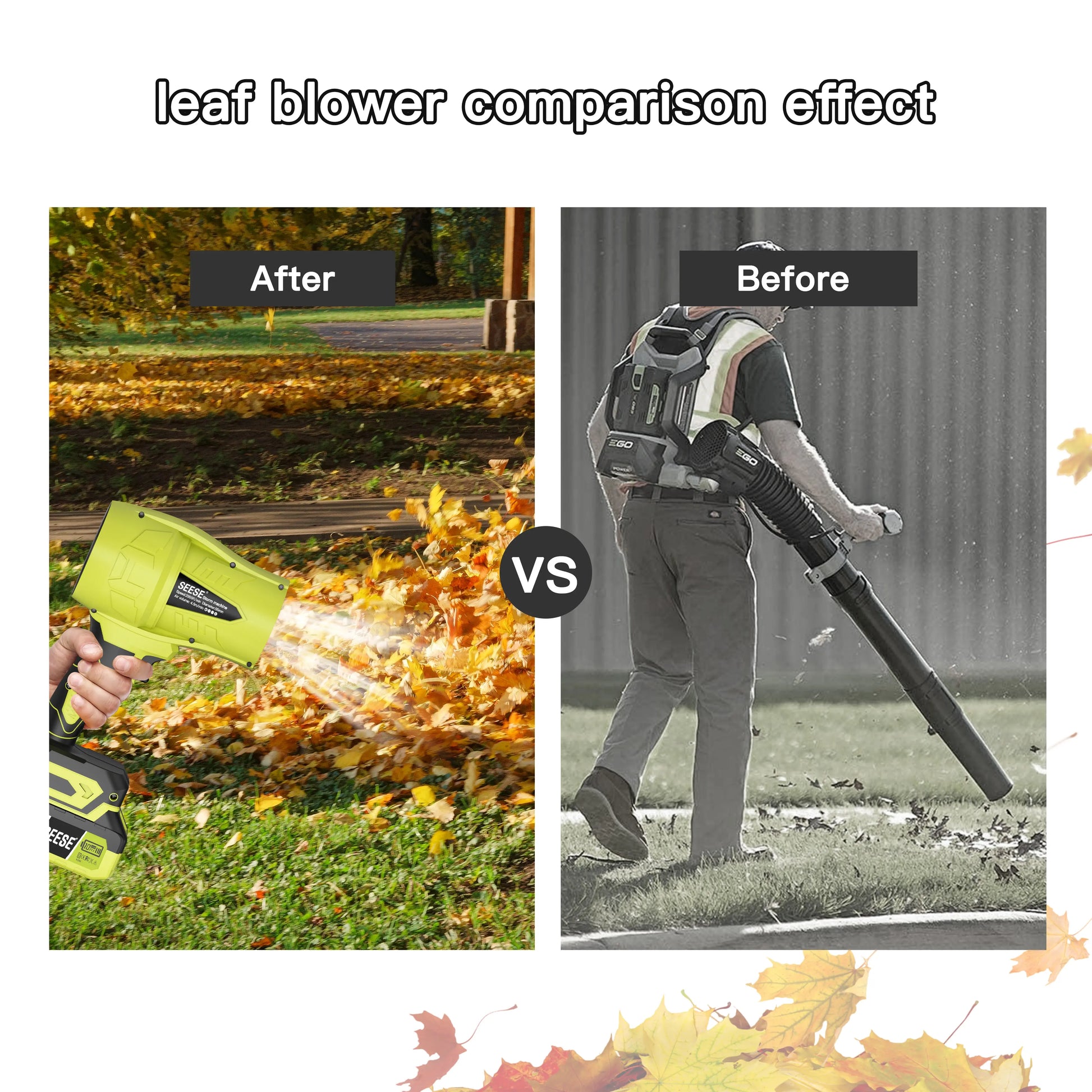 Seese Turbo Jet Blower - Cordless Leaf Blower with Pure Copper Motor for Car Drying, Handheld Snow Blower, and Air Duster for Home Improvement and Garden Maintenance, Ideal for Holiday Gifts