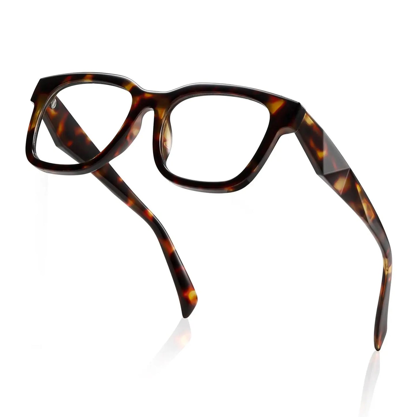 Kimorn Women's Blue Light Blocking UV400 Protection Glasses - Premium Eyewear with Angular Frame, Sleek Anti-Light Design, Lightweight Non-Prescription Fashion Accessories for Work and Daily Screen Use