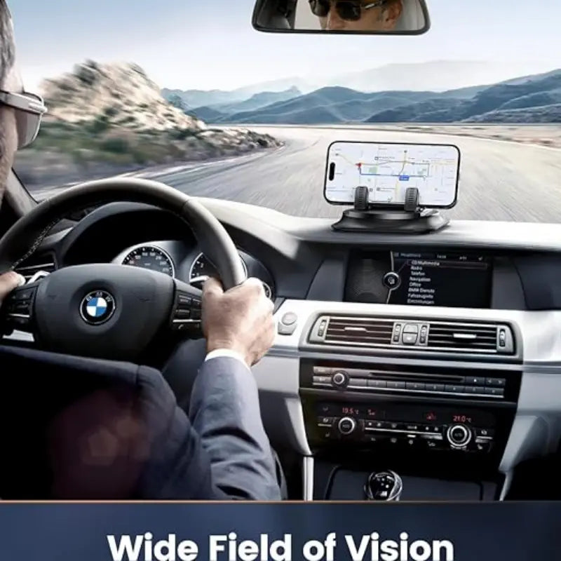Universal 360-Degree Rotating Car Phone Mount - Dashboard Holder for All Smartphones