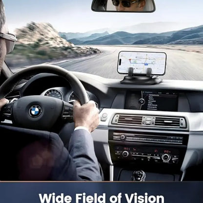 Universal 360-Degree Rotating Car Phone Mount - Dashboard Holder for All Smartphones