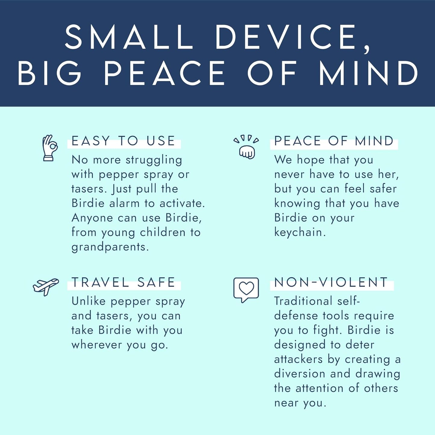 She’S Birdie–The Original Personal Safety Alarm for Women by Women–Loud Siren, Strobe Light and Key Chain in a Variety of Colors (Blossom)