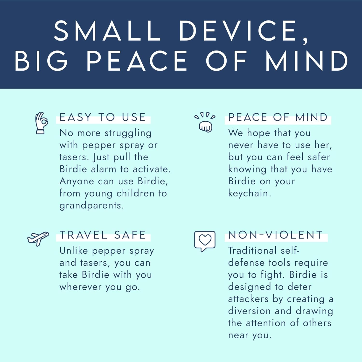 She’S Birdie–The Original Personal Safety Alarm for Women by Women–Loud Siren, Strobe Light and Key Chain in a Variety of Colors (Blossom)