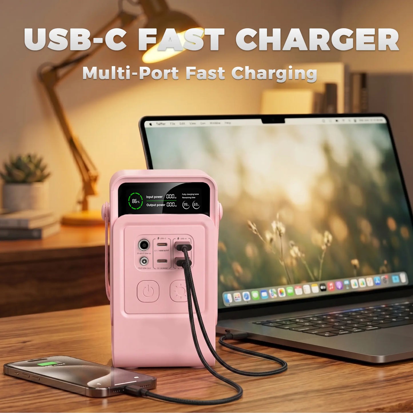 [Dealsforyoudays]Ctolity AP200 Portable Power Bank 192Wh 200W Lifepo4 Battery 3000+ Cycle 140W Ultra Fast Charging LED DC Solar 150W