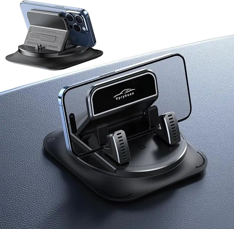 Universal 360-Degree Rotating Car Phone Mount - Dashboard Holder for All Smartphones