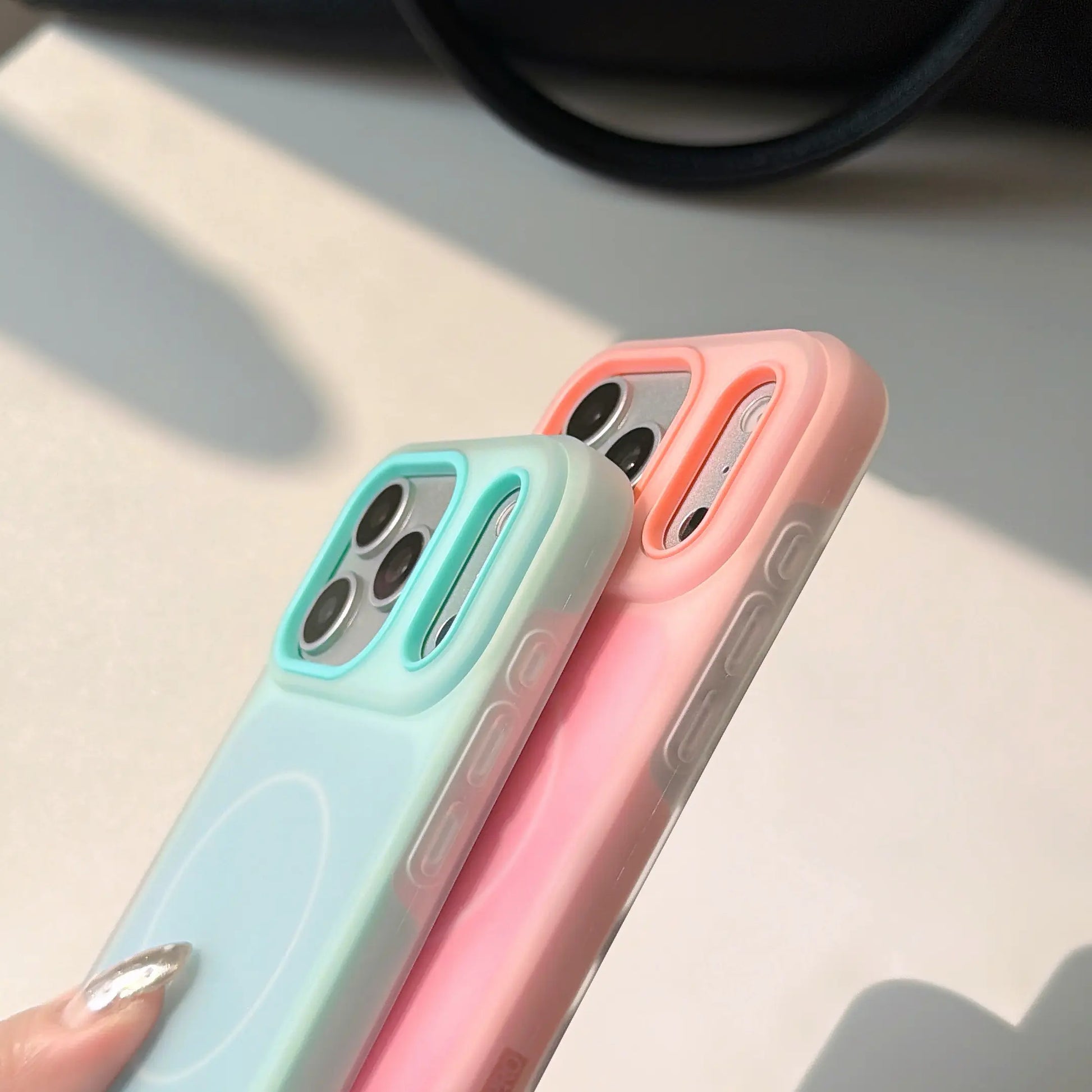 HISTORYOO for Iphone 17 Pro Max Air 16 Pro 15 14 plus 13 12 11 Pro Magnetic (Not Strong) Defender 2 in 1 Dual Layer Jelly Soft Matte Clear Silicone + Candy Color-Blocking PC Hybrid Magsafe Wireless Charging Case Frosted Shockproof Bumper Luxury Back Cover