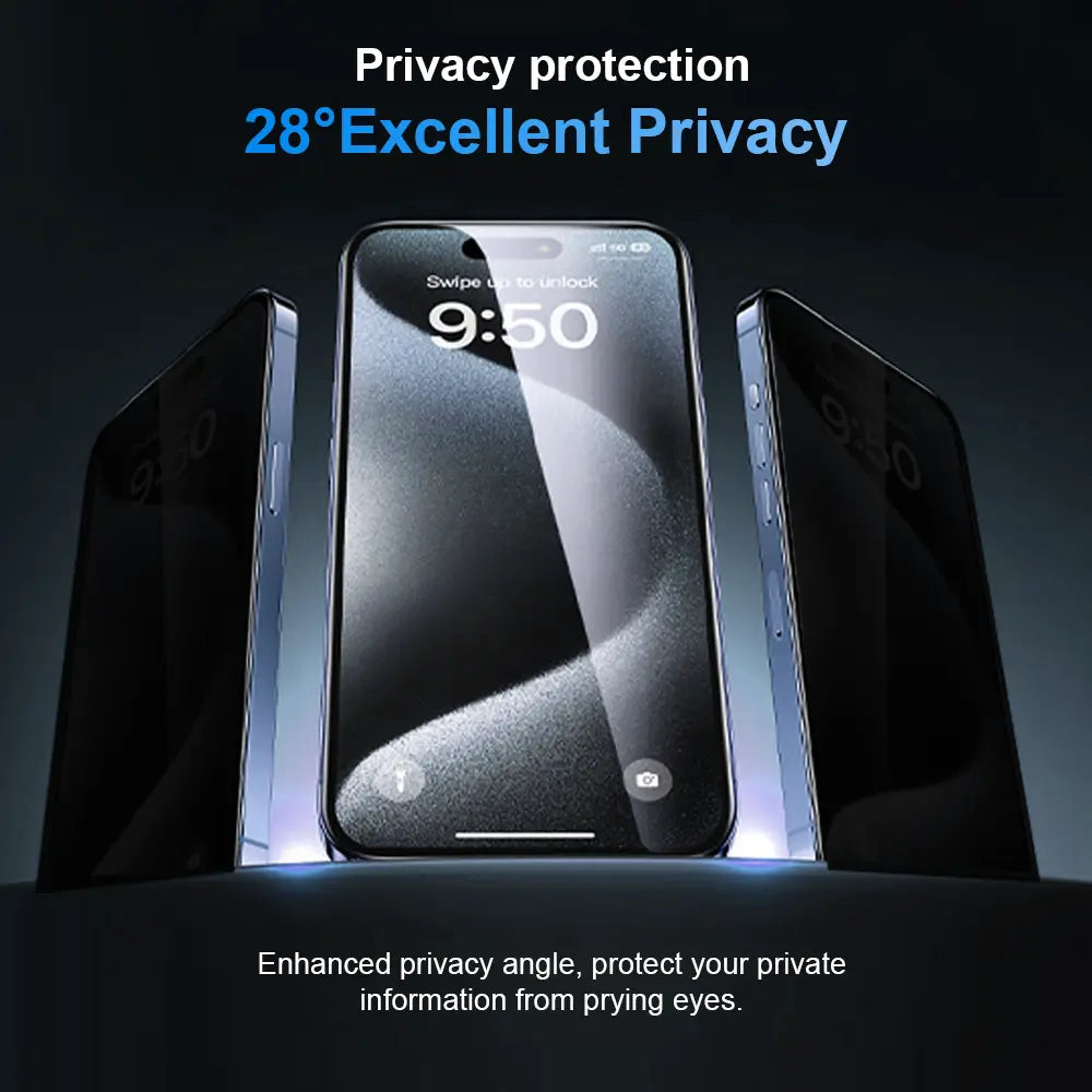 One Fish Tempered Glass Privacy Screen Protector for Samsung and iPhone - Crystal Clear, Shockproof Phone Protection Accessory