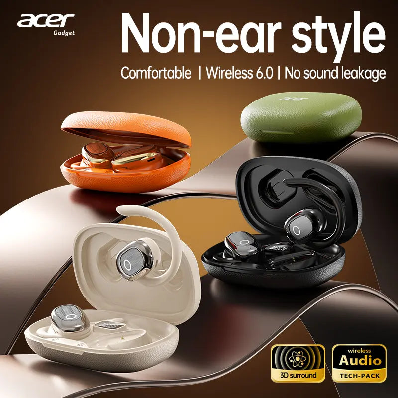 Acer OHR553 Open-Ear Wireless Earbuds, Panoramic Hifi Stereo, Comfortable Non-In-Ear Design for Sports
