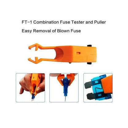 【Fathersdaygift】 24V DC Car Fuse Tester Puller – Easy Tool to Test, Find & Remove Blown ATO/ATC/ATM Blade and Glass Tube Fuses in Your Car Fuse Box
