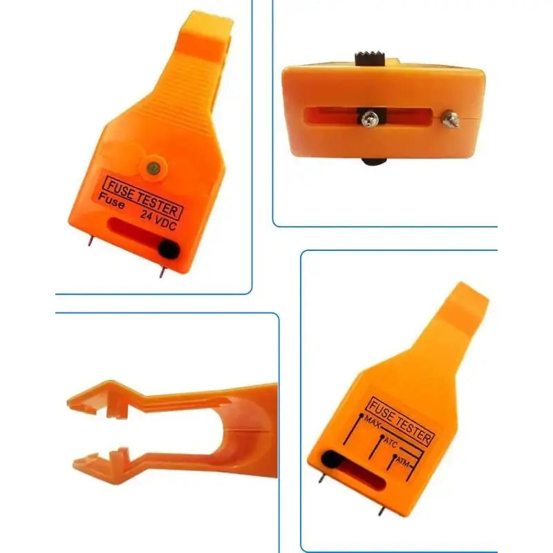 【Fathersdaygift】 24V DC Car Fuse Tester Puller – Easy Tool to Test, Find & Remove Blown ATO/ATC/ATM Blade and Glass Tube Fuses in Your Car Fuse Box