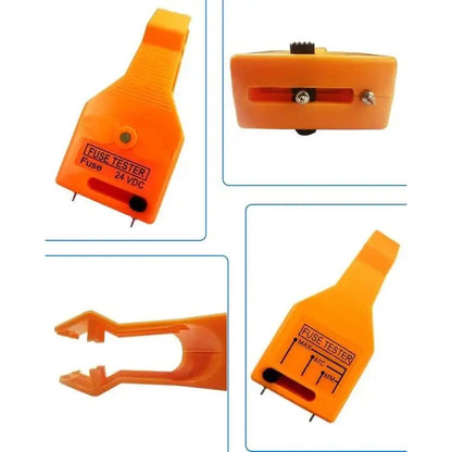 【Fathersdaygift】 24V DC Car Fuse Tester Puller – Easy Tool to Test, Find & Remove Blown ATO/ATC/ATM Blade and Glass Tube Fuses in Your Car Fuse Box