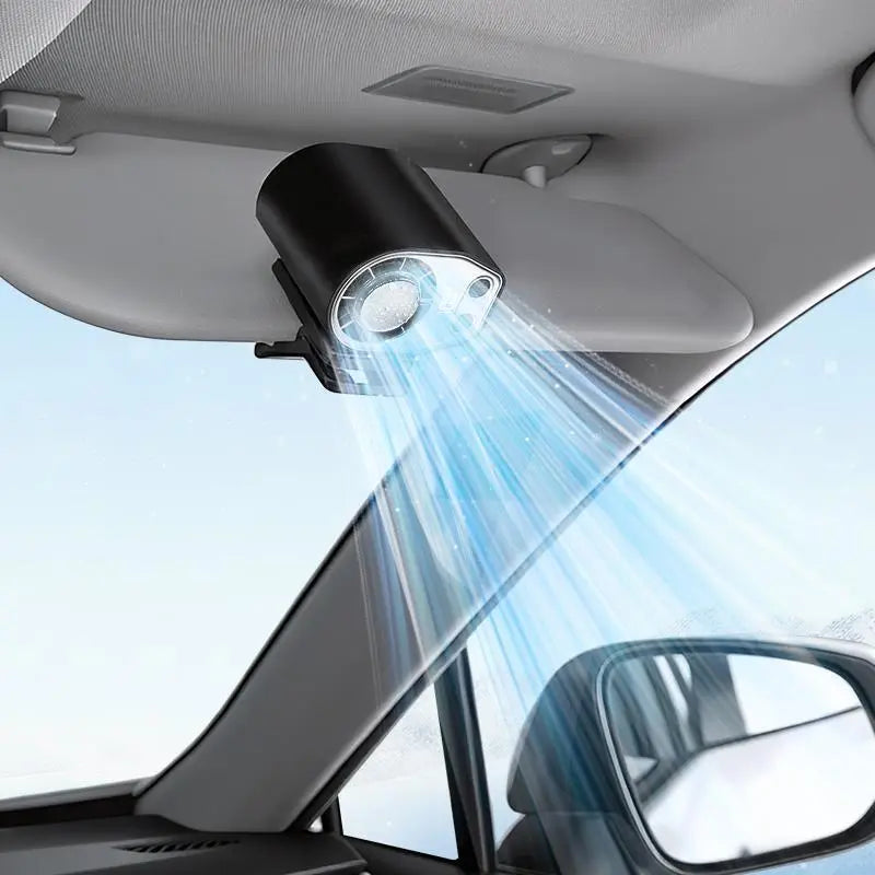 Joytutus Semiconductor Cooling Clip-On Fan - Portable 360° Rotatable Fan with 100-Speed Adjustment, USB Rechargeable, 16℃ Wide Clamp, 3000mAh Battery, LED Display, Ideal Car Accessory for Father's Day