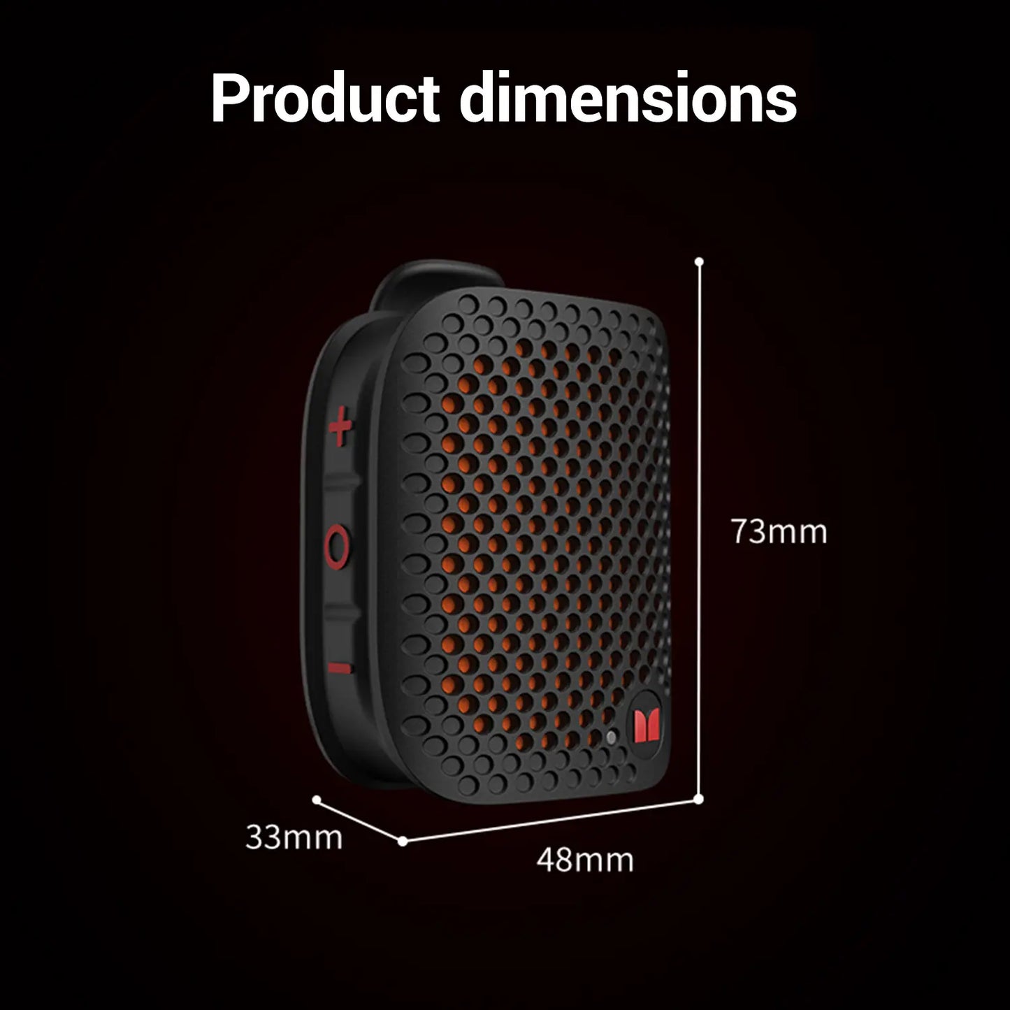 MONSTER M3 Portable Bluetooth Speaker, TWS Stereo Sound, IPX7 Waterproof, Magnetic Clip-On Wearable Speaker, Ultra-Portable 80G Wireless Speaker for Outdoor, Travel, Camping & Work - Summerwins - Dealsforyoudays