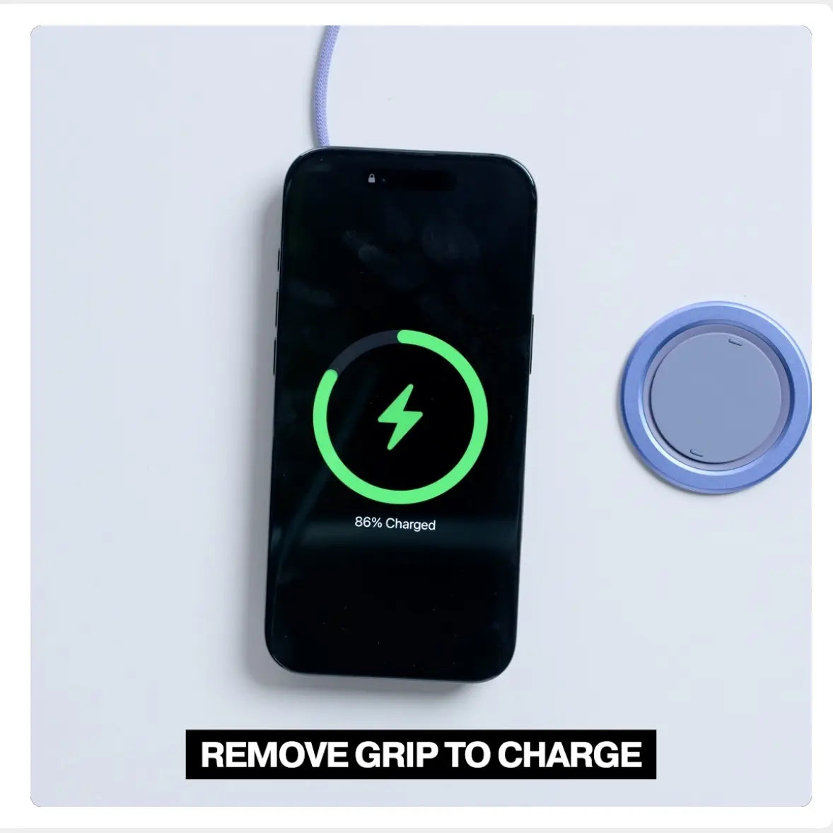 Snap Grip 5 - Versatile Magnetic Phone Grip Stand and Mount for iPhone and Android with 360° Rotation and Adhesive-Free Design
