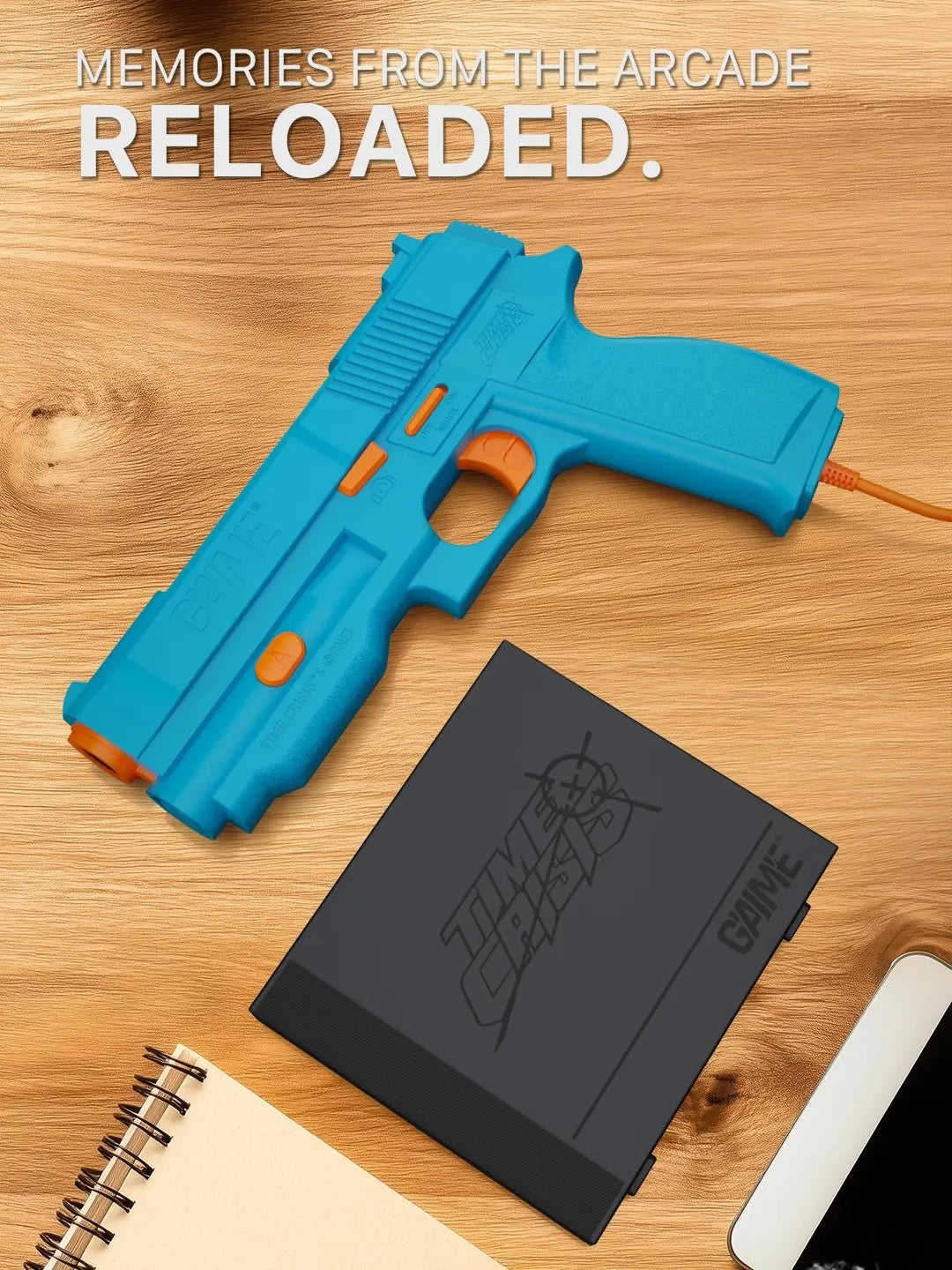 GAIME Advanced AI Vision Light Gun System | No Extra Sensors Needed, Official Time Crisis & NAMCO Arcade Games, Plug&Play Motion Shooting Controller for Living Room Arcade Entertainment