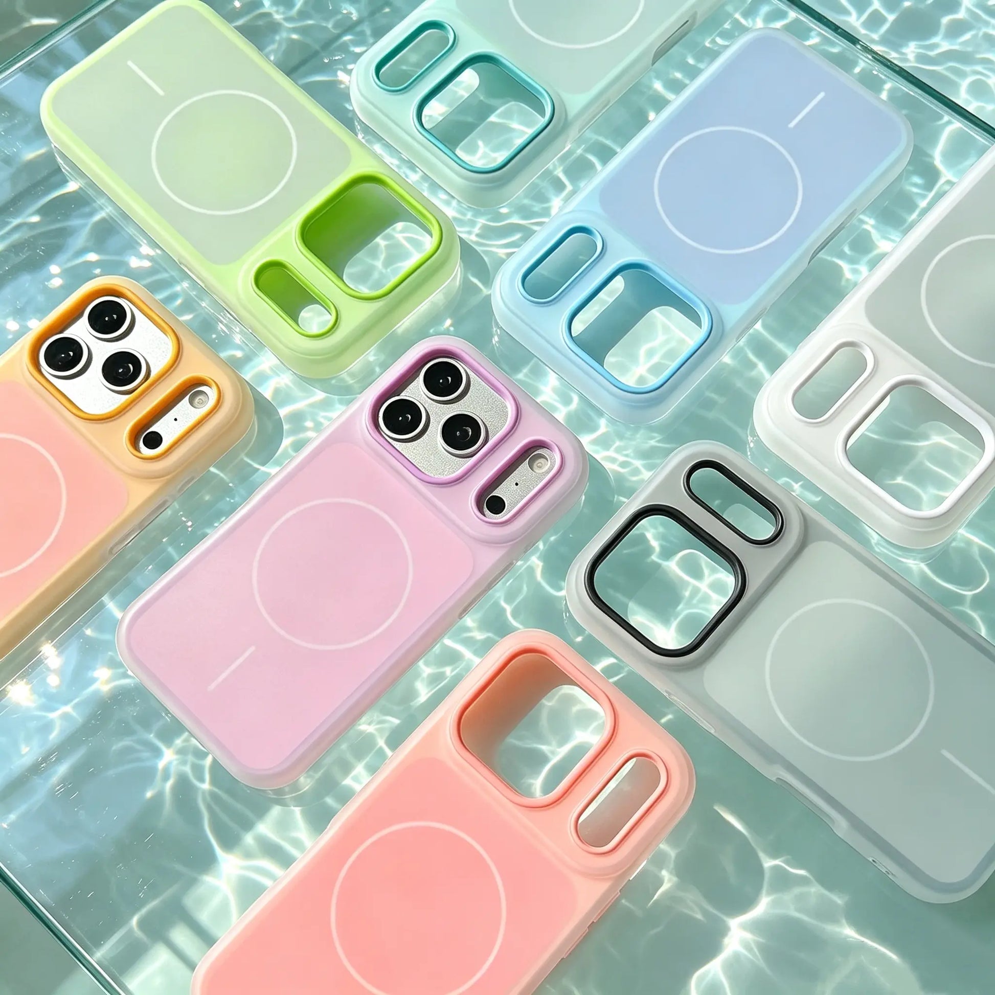 HISTORYOO for Iphone 17 Pro Max Air 16 Pro 15 14 plus 13 12 11 Pro Magnetic (Not Strong) Defender 2 in 1 Dual Layer Jelly Soft Matte Clear Silicone + Candy Color-Blocking PC Hybrid Magsafe Wireless Charging Case Frosted Shockproof Bumper Luxury Back Cover