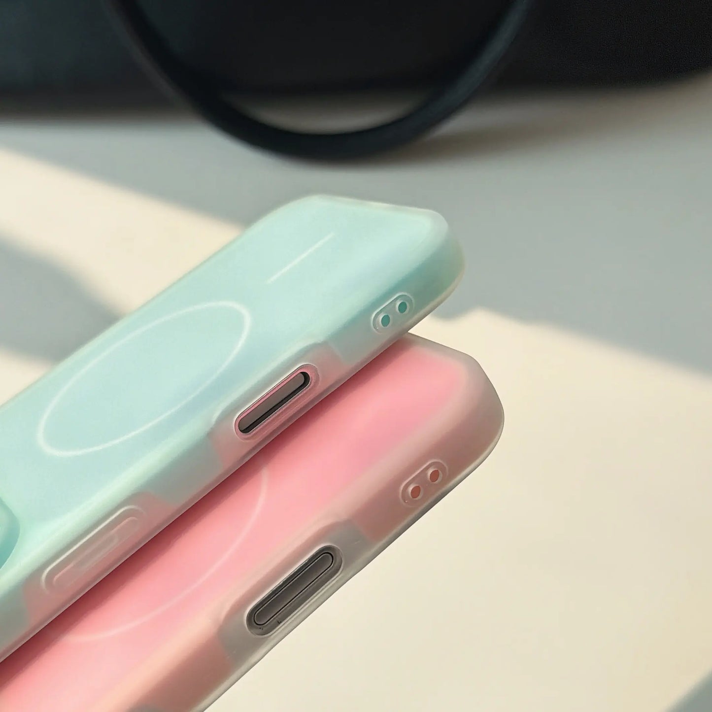 HISTORYOO for Iphone 17 Pro Max Air 16 Pro 15 14 plus 13 12 11 Pro Magnetic (Not Strong) Defender 2 in 1 Dual Layer Jelly Soft Matte Clear Silicone + Candy Color-Blocking PC Hybrid Magsafe Wireless Charging Case Frosted Shockproof Bumper Luxury Back Cover