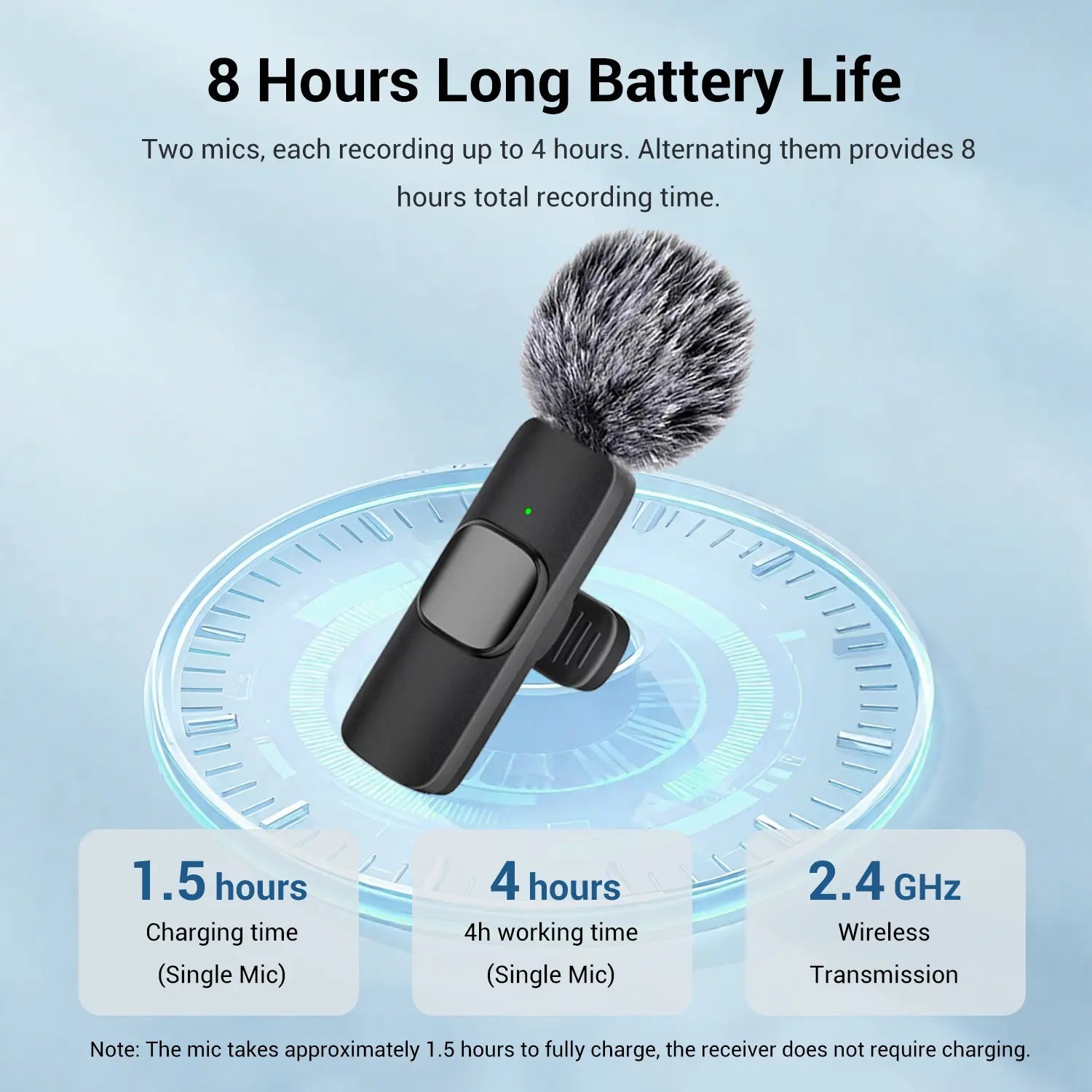 Professional Wireless Mini Lavalier Microphone for iPhone, iPad, and Android - Noise-Cancelling Plug & Play Lapel Mic with USB Rechargeable Feature for Short-Video Platforms, Vlogs, and Live Streaming