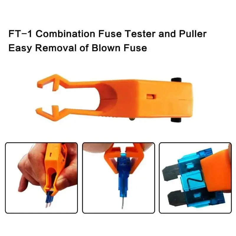 【Fathersdaygift】 24V DC Car Fuse Tester Puller – Easy Tool to Test, Find & Remove Blown ATO/ATC/ATM Blade and Glass Tube Fuses in Your Car Fuse Box